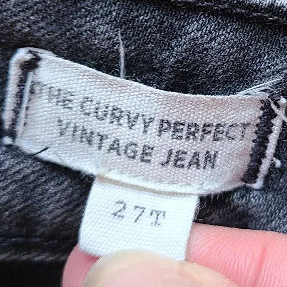 MADEWELL THE CURVY PERFECT VINTAGE JEANS high waist stretch ankle sz 27T - Picture 7 of 7